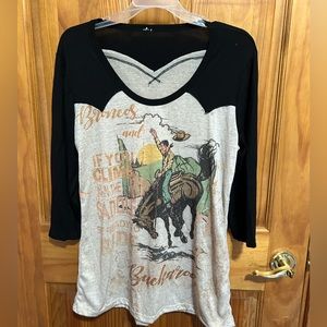 Cute Lightweight Cowgirl Tee